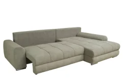 Ecksofa mit Bettfunktion und Bettkasten Lorenz olive Microfaser B/H/T: ca. 284x74x180 cm