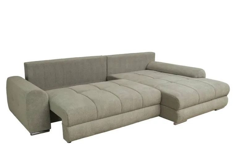 Ecksofa mit Bettfunktion und Bettkasten Lorenz olive Microfaser B/H/T: ca. 284x74x180 cm