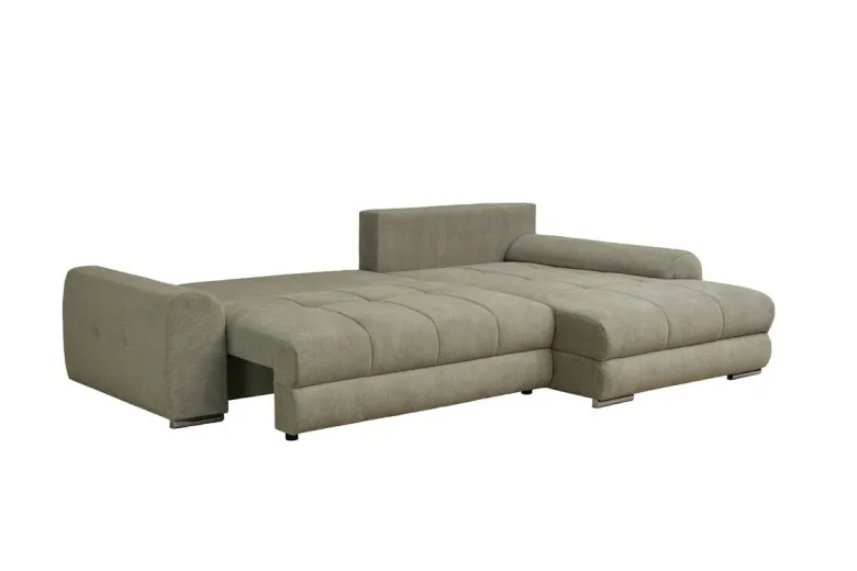 Ecksofa mit Bettfunktion und Bettkasten Lorenz olive Microfaser B/H/T: ca. 284x74x180 cm
