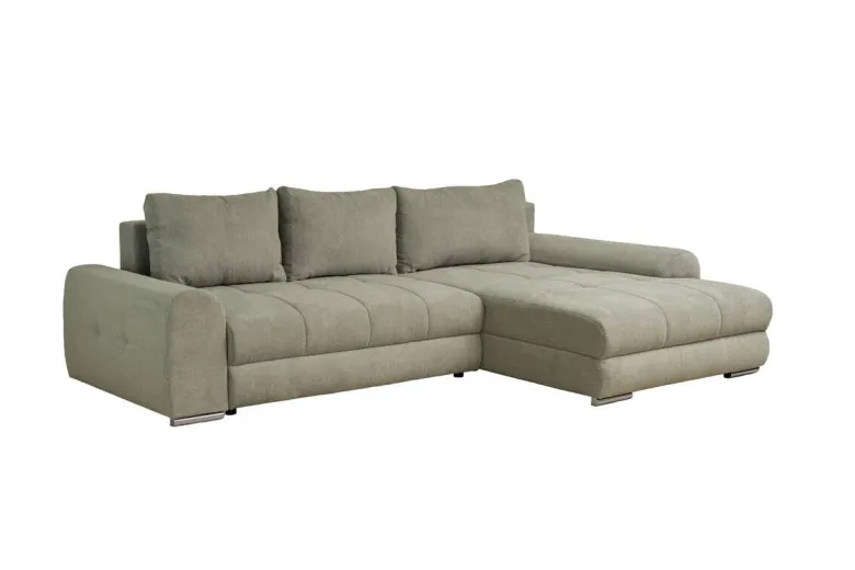 Ecksofa mit Bettfunktion und Bettkasten Lorenz olive Microfaser B/H/T: ca. 284x74x180 cm