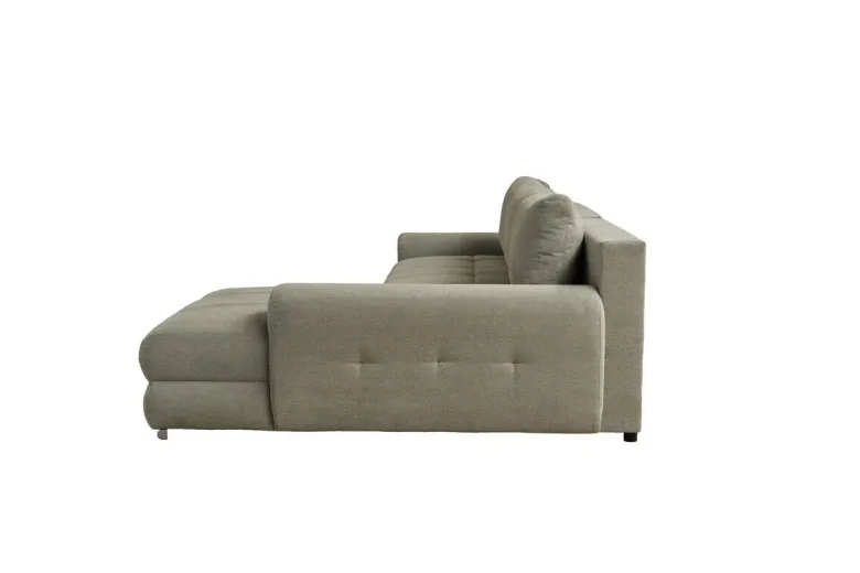 Ecksofa mit Bettfunktion und Bettkasten Lorenz olive Microfaser B/H/T: ca. 284x74x180 cm