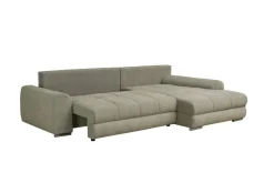Ecksofa mit Bettfunktion und Bettkasten Lorenz olive Microfaser B/H/T: ca. 284x74x180 cm
