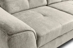 Ecksofa mit Bettfunktion und Bettkasten Greige Microfaser B/H/T: ca. 274x82x231 cm