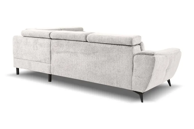 Ecksofa mit Bettfunktion und Bettkasten natur Microfaser B/H/T: ca. 274x82x231 cm