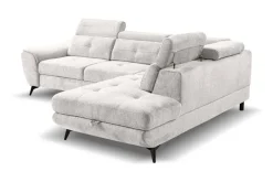 Ecksofa mit Bettfunktion und Bettkasten natur Microfaser B/H/T: ca. 274x82x231 cm