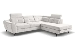 Ecksofa mit Bettfunktion und Bettkasten natur Microfaser B/H/T: ca. 274x82x231 cm