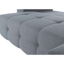 Ecksofa mit Bettfunktion und Bettkasten grau Webstoff B/H/T: ca. 247x83x162 cm