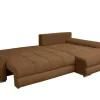 Ecksofa mit Bettfunktion und Bettkasten Lorenz ziegel Microfaser B/H/T: ca. 284x74x180 cm