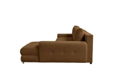 Ecksofa mit Bettfunktion und Bettkasten Lorenz ziegel Microfaser B/H/T: ca. 284x74x180 cm