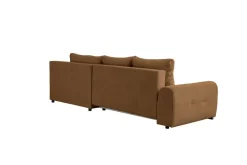 Ecksofa mit Bettfunktion und Bettkasten Lorenz ziegel Microfaser B/H/T: ca. 284x74x180 cm