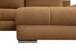 Ecksofa mit Bettfunktion und Bettkasten Lorenz ziegel Microfaser B/H/T: ca. 284x74x180 cm