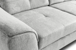 Ecksofa mit Bettfunktion und Bettkasten silber Microfaser B/H/T: ca. 274x82x231 cm