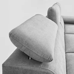 Ecksofa mit Bettfunktion und Bettkasten graubraun