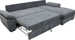Ecksofa mit Bettfunktion und Bettkasten hellgrau B/H/T: ca. 274x90x168 cm