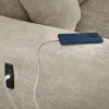 Ecksofa mit elektrischer XXL Sitztiefenverstellung beige Flachgewebe B/H/T: ca. 277x109x187 cm