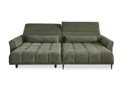 Ecksofa mit elektrischer XXL Sitztiefenverstellung grün Microfaser B/H/T: ca. 277x108x179 cm