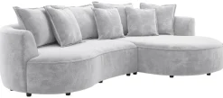 Ecksofa stone Microfaser B/H/T: ca. 287x66x168 cm