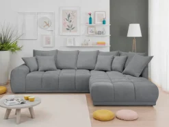 Ecksofa stone Microfaser B/H/T: ca. 312x97x229 cm