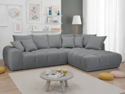 Ecksofa stone Microfaser B/H/T: ca. 312x97x229 cm