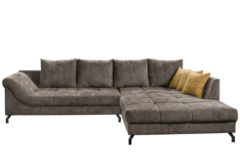 Ecksofa stone Microfaser B/H/T: ca. 306x92x203 cm