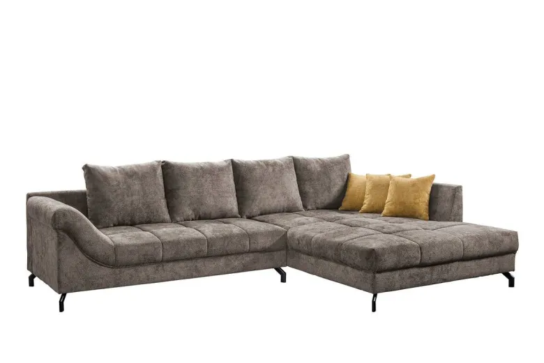 Ecksofa stone Microfaser B/H/T: ca. 306x92x203 cm