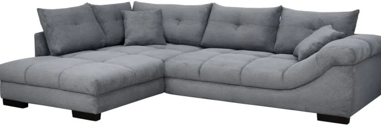 Ecksofa stone Microfaser B/H/T: ca. 318x92x227 cm