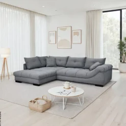 Ecksofa stone Microfaser B/H/T: ca. 318x92x227 cm