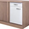 Eckunterschrank Valero weiß Hochglanz B/H/T: ca. 110x86x60 cm