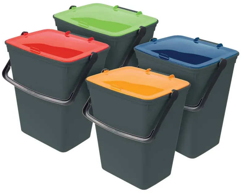 Eco-Logico Abfalltrennbehälter 4er Set mehrfarbig B/H/L: ca. 26,5x41x30,5 cm