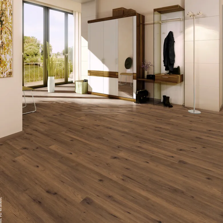 EGGER Laminatboden Eiche massiv ca. 2,4936 m² im Paket B/L: ca. 19,3x129,2 cm pro Paket