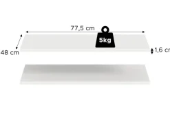 Einlegeböden-Set ZUBEHÖR 2er weiß B/H/T: ca. 78x2x48 cm
