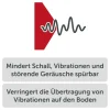 Eisl Gummi-Antivibrationsmatte 986828048 schwarz B/T/S: ca. 60x60x1,5 cm