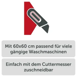 Eisl Gummi-Antivibrationsmatte 986828048 schwarz B/T/S: ca. 60x60x1,5 cm