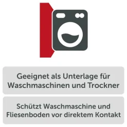 Eisl Gummi-Antivibrationsmatte 986828048 schwarz B/T/S: ca. 60x60x1,5 cm