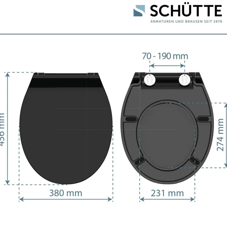 Eisl WC-Sitz Slim Black Duroplast