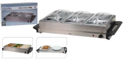 Elektrischer Buffet Wärmer EL7000010 silber Edelstahl B/H/T: ca. 64x36x15 cm