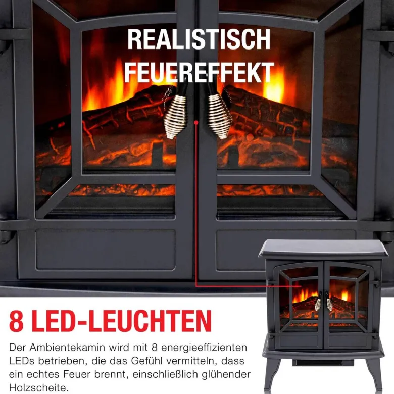 Elektrokamin schwarz B/H/L: ca. 51x59x28 cm ca. 1800 W