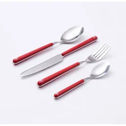 EL GANSO Besteckset APARTAMENTO rot Edelstahl 16 tlg.