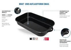 ELO Basic Brat-/Auflaufform schwarz Eisen B/H/L: ca. 20x6x32 cm