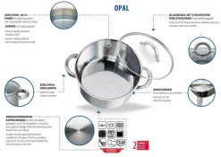 ELO Basic Fleischtopf silber Edelstahl D: ca. 24 cm