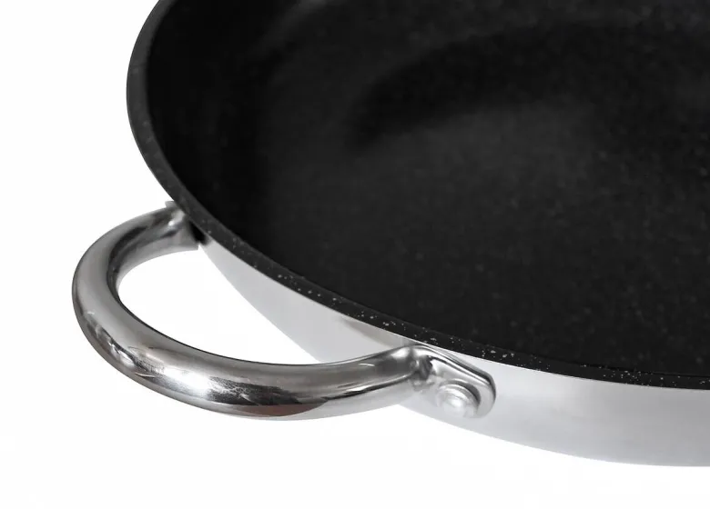 ELO Bratpfanne silber Edelstahl H/D: ca. 6x32 cm
