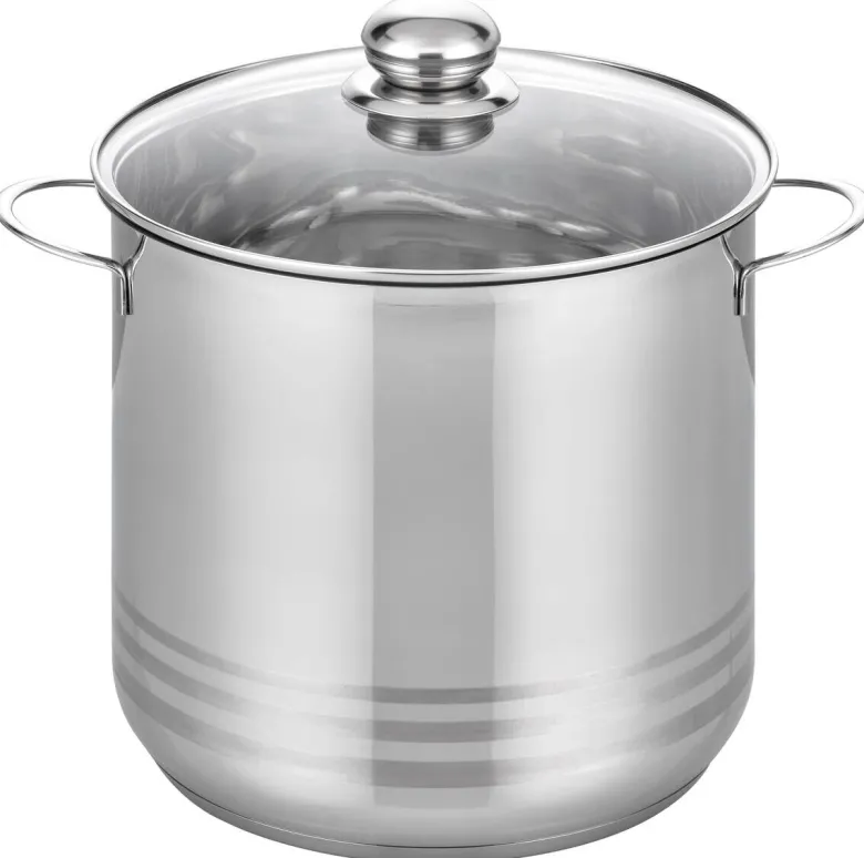 ELO Großraumtopf Basic silber Edelstahl H/D: ca. 22x24 cm