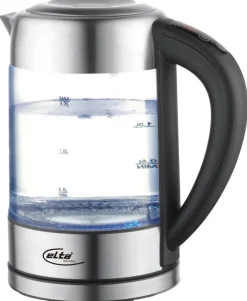 Elta Glas-Wasserkocher GWK-2200.4T schwarz Edelstahl Glas Edelstahl B/H/T: ca. 25x23x15 cm ca. 1,7 l