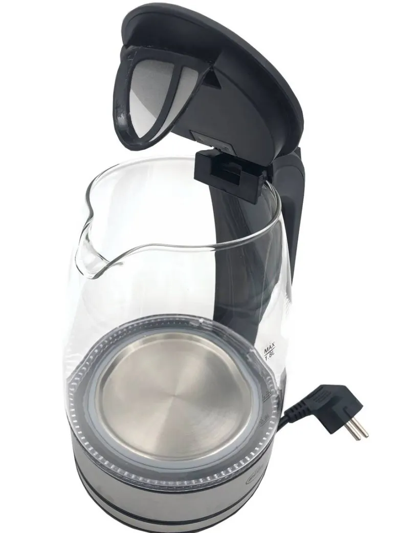 Elta Wasserkocher WK-2200.1 Edelstahl schwarz Glas ca. 1,8 l