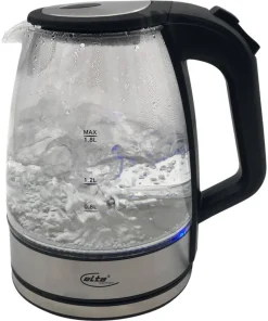 Elta Wasserkocher WK-2200.1 Edelstahl schwarz Glas ca. 1,8 l