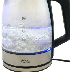 Elta Wasserkocher WK-2200.1 Edelstahl schwarz Glas ca. 1,8 l