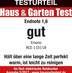 Emerio Edelstahl-Reiskocher RCE-110118 silber schwarz Edelstahl B/H: ca. 26x25 cm