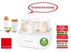 Emerio Eierkocher EB-115560.14 transparent weiß Kunststoff B/H/T: ca. 16,5x14x18 cm