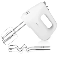 Emerio Handmixer HM-124178 silber weiß Edelstahl Kunststoff B/H/T: ca. 8,3x13,7x18,3 cm