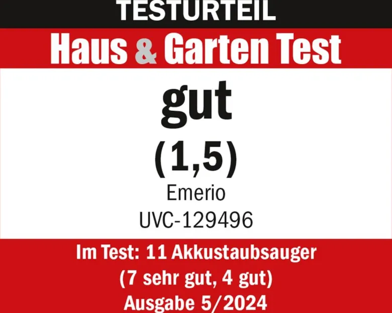 Emerio Handstaubsauger UVC-129496 weiß schwarz Kunststoff B/H/T: ca. 21x113x25 cm